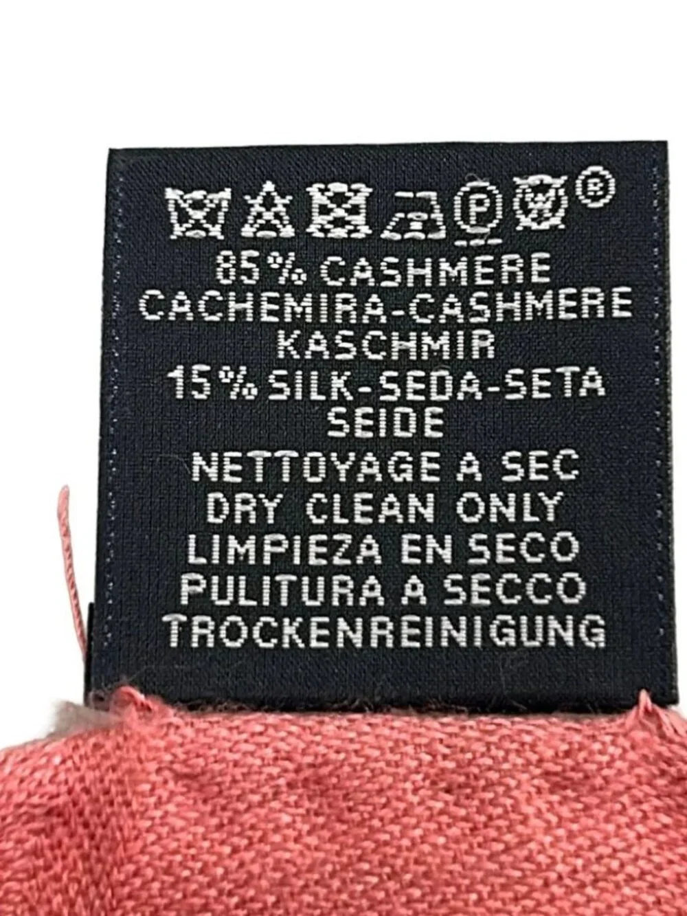 HERMES New Libris - Pink Silk Cashmere Scarf